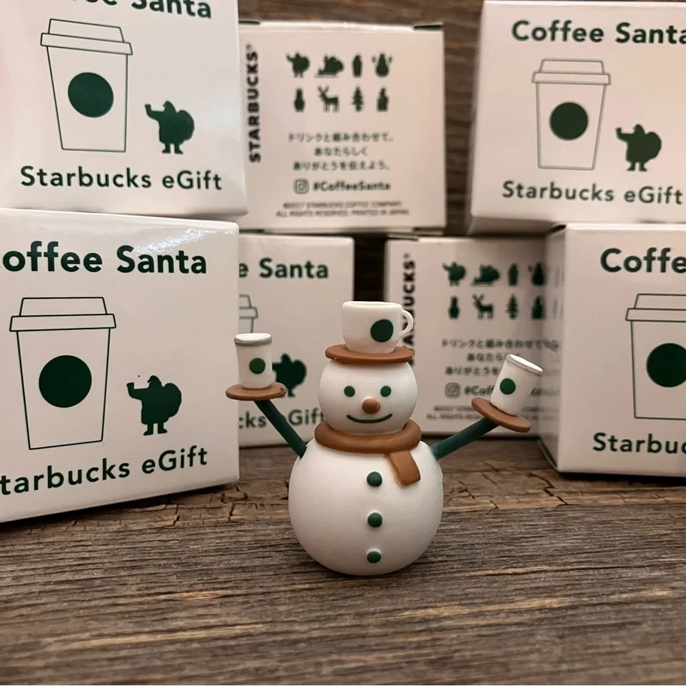 Starbucks 2017 JAPAN Christmas Coffee Santa eGift Figures HTF - Picture 9 of 16